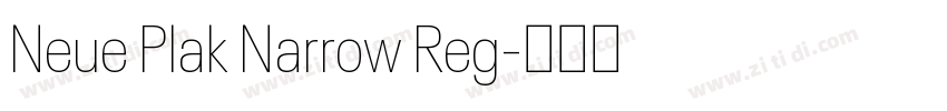 Neue Plak Narrow Reg字体转换